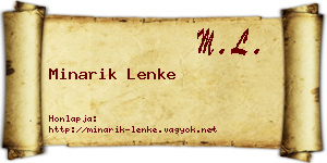 Minarik Lenke névjegykártya
